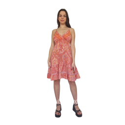 Κοντό φόρεμα μεταξωτό με τιράντες